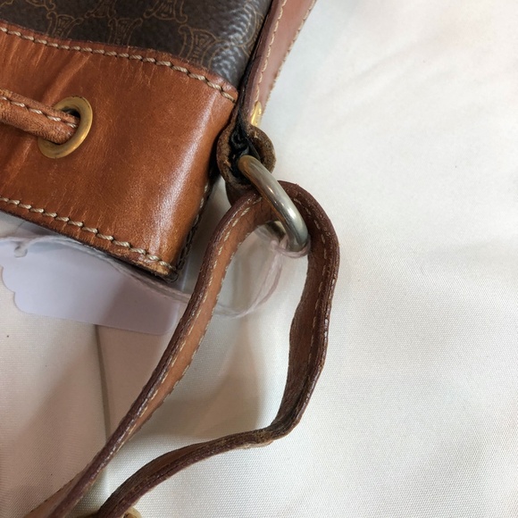 Celine Brown Macadam Bucket Shoulder Bag Sku#83964 - Picture 9 of 10